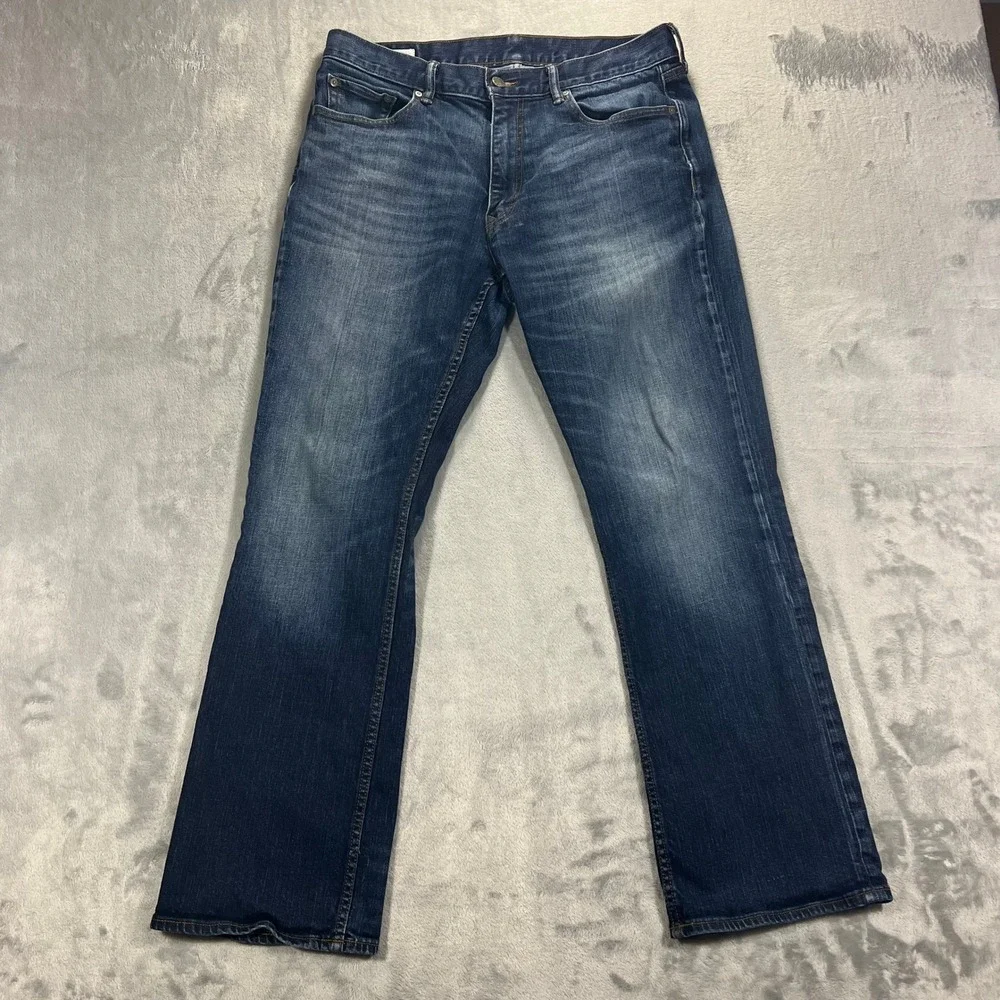 BANANA REPUBLIC Bootcut Jeans Mens 34x32 Blue Good Stretch Denim Western Casual